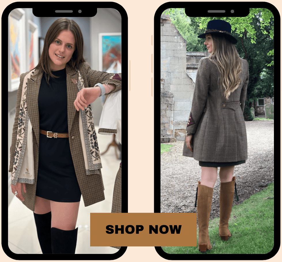 English Nettle tailored women's clothing with British countryside